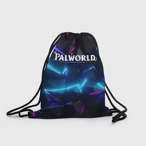 Мешок для обуви Palworld логотип на ярких неоновых плитах / 3D-принт – фото 1