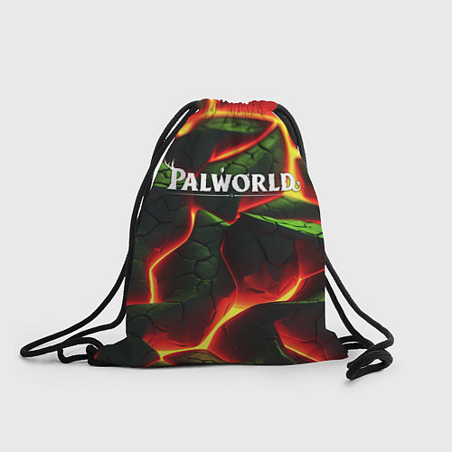 Мешок для обуви Palworld логотип на зеленой абстракции фон / 3D-принт – фото 1