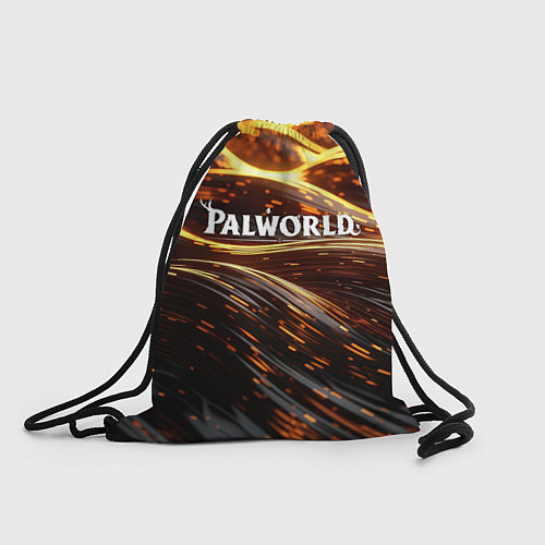 Мешок для обуви Palworld логотип золотистый и черный фон / 3D-принт – фото 1