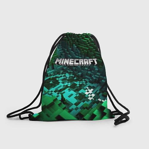 Мешок для обуви Minecraft logo в стиле киберпанк / 3D-принт – фото 1