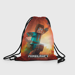 Рюкзак-мешок Персонаж Minecraft пробирается сквозь огонь, цвет: 3D-принт