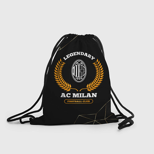 Мешок для обуви Лого AC Milan и надпись legendary football club на / 3D-принт – фото 1