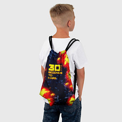 Рюкзак-мешок Thirty Seconds to Mars огненное лого, цвет: 3D-принт — фото 2