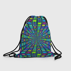 Мешок для обуви Абстрактный узор коридор из разноцветных квадратов