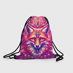 Рюкзак-мешок Лиса с драгоценными камнями, цвет: 3D-принт