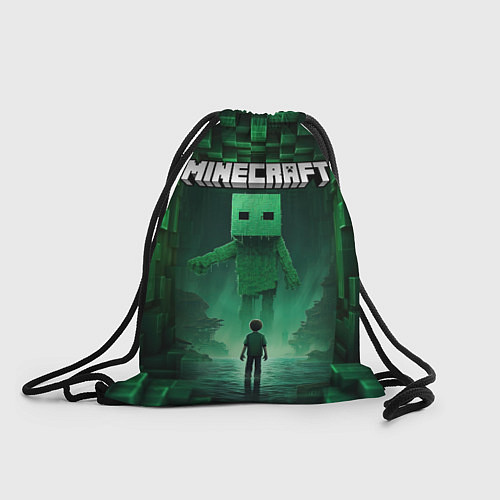 Мешок для обуви Minecraft зеленый монстр / 3D-принт – фото 1