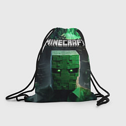 Рюкзак-мешок Minecraft зеленый персонаж каменные джунгли, цвет: 3D-принт