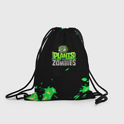 Рюкзак-мешок Plants vs Zombies зелёная текстура, цвет: 3D-принт