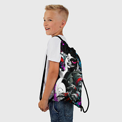 Рюкзак-мешок Монокума фан-арт, цвет: 3D-принт — фото 2