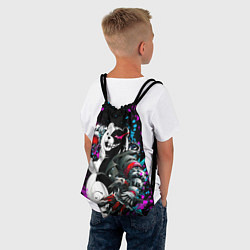 Рюкзак-мешок Монокума фан-арт, цвет: 3D-принт — фото 2