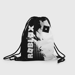 Рюкзак-мешок Роблокс - черно-белая абстракция, цвет: 3D-принт