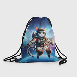 Рюкзак-мешок Кот космонавт в космосе, цвет: 3D-принт
