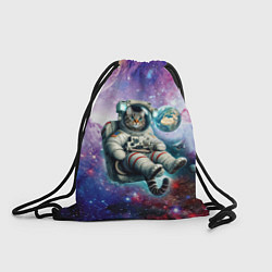 Мешок для обуви Brave cat in space - ai art