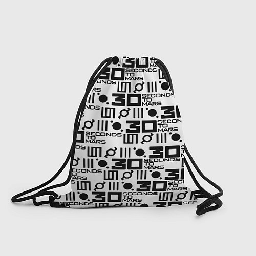 Мешок для обуви Thirty Seconds to Mars pattern rock / 3D-принт – фото 1