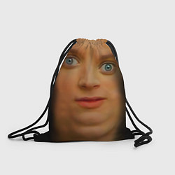 Рюкзак-мешок Мем упоротый Фродо улыбается, цвет: 3D-принт