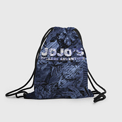 Рюкзак-мешок ДжоДжо на фоне манги, цвет: 3D-принт