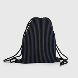 Рюкзак-мешок Тёмный синий в полоску, цвет: 3D-принт