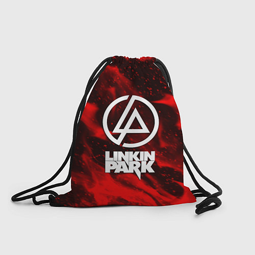 Мешок для обуви Linkin park красный огонь / 3D-принт – фото 1
