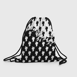 Рюкзак-мешок Billie Eilish pattern black, цвет: 3D-принт