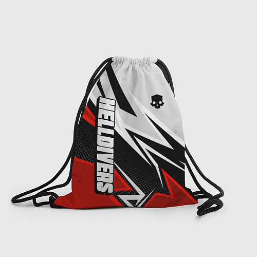 Мешок для обуви Helldivers 2 - white and red / 3D-принт – фото 1