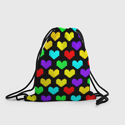 Рюкзак-мешок Undertale heart pattern, цвет: 3D-принт