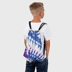 Рюкзак-мешок Сине-фиолетовый узор тай дай, цвет: 3D-принт — фото 2