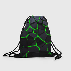 Рюкзак-мешок Зеленые плиты киберпанк, цвет: 3D-принт
