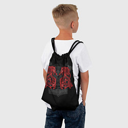 Рюкзак-мешок Кельтский узор с волком и топорами, цвет: 3D-принт — фото 2