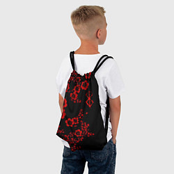 Рюкзак-мешок Клеймо жертвы из аниме Берсерк - красные цветы, цвет: 3D-принт — фото 2