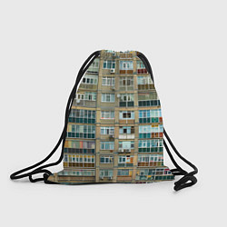 Рюкзак-мешок Панельный дом, цвет: 3D-принт