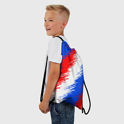 Рюкзак-мешок Триколор штрихи красок, цвет: 3D-принт — фото 2