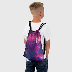 Рюкзак-мешок Человек растворяющийся в фиолетовом дыму, цвет: 3D-принт — фото 2