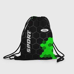 Рюкзак-мешок Ford green sport hexagon, цвет: 3D-принт