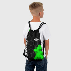 Рюкзак-мешок Ford green sport hexagon, цвет: 3D-принт — фото 2