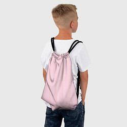 Рюкзак-мешок Бледный розово-жёлтый полосатый, цвет: 3D-принт — фото 2