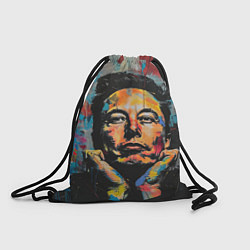 Рюкзак-мешок Илон Маск граффити портрет, цвет: 3D-принт