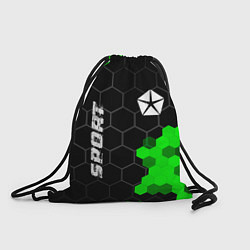 Рюкзак-мешок Jeep green sport hexagon, цвет: 3D-принт