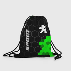 Мешок для обуви Peugeot green sport hexagon