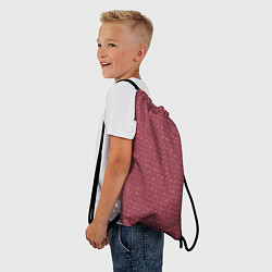 Рюкзак-мешок Светлый бордовый паттерн мелкие полосочки, цвет: 3D-принт — фото 2