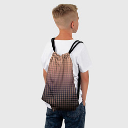 Рюкзак-мешок Полосы цепочки градиент тёмный персиковый, цвет: 3D-принт — фото 2
