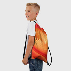Рюкзак-мешок Оранжевые объемные круги, цвет: 3D-принт — фото 2