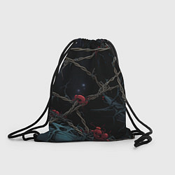 Рюкзак-мешок Череп и кровавые ягоды, цвет: 3D-принт