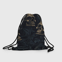 Рюкзак-мешок Черепа в листьях, цвет: 3D-принт