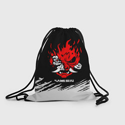 Рюкзак-мешок Логотип самурая из киберпанка 2077, цвет: 3D-принт