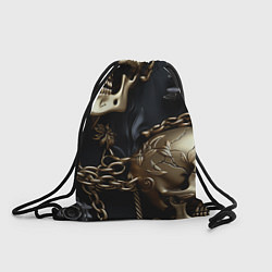 Рюкзак-мешок Прикованные цепями черепа, цвет: 3D-принт