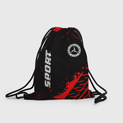Рюкзак-мешок Mercedes red sport tires, цвет: 3D-принт