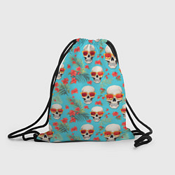 Рюкзак-мешок Черепа и отпуск, цвет: 3D-принт