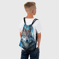 Рюкзак-мешок Волк и водопад, цвет: 3D-принт — фото 2