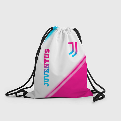 Мешок для обуви Juventus neon gradient style вертикально / 3D-принт – фото 1