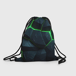 Мешок для обуви Abstract dark green geometry style